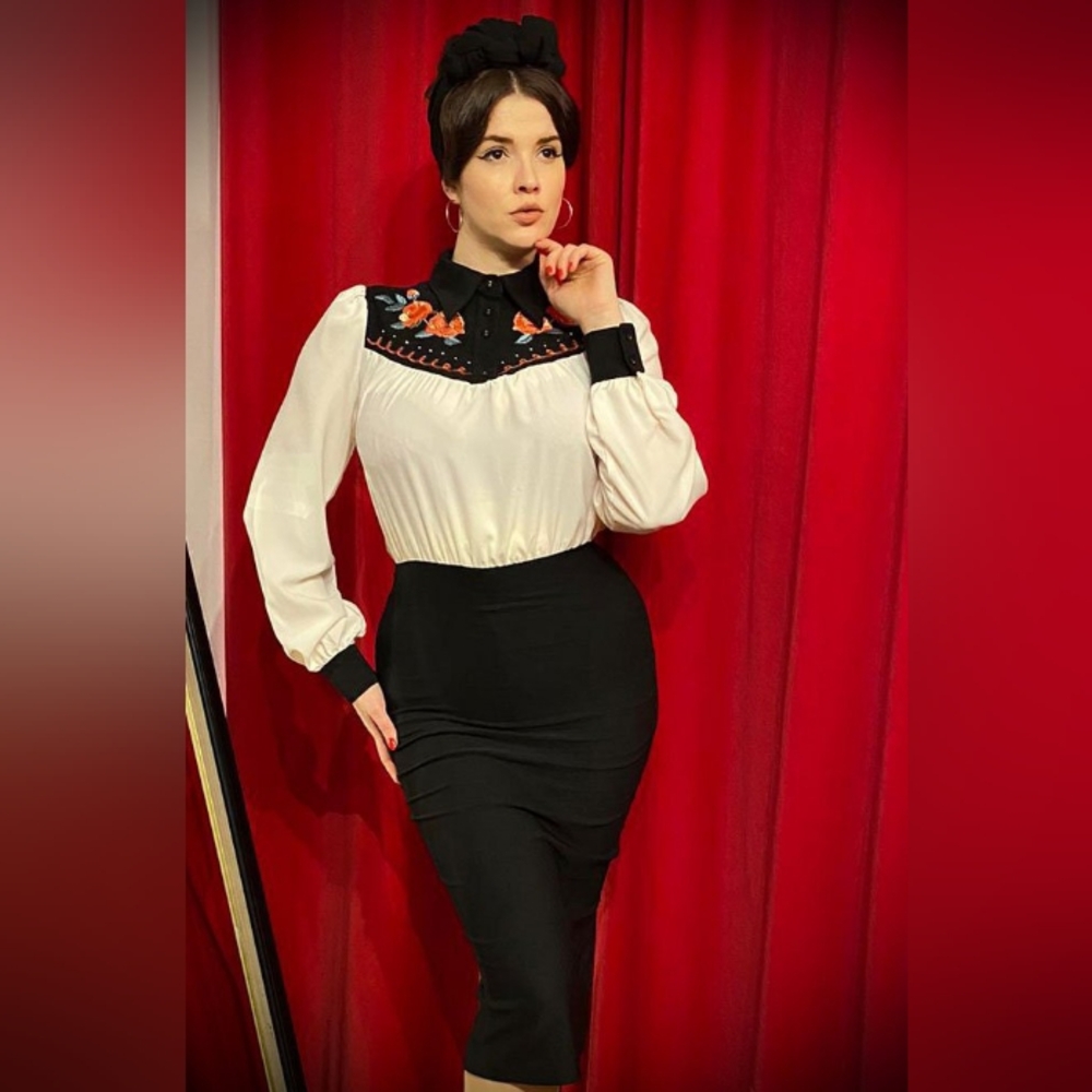 Unique Vintage Ellie western pencil dress